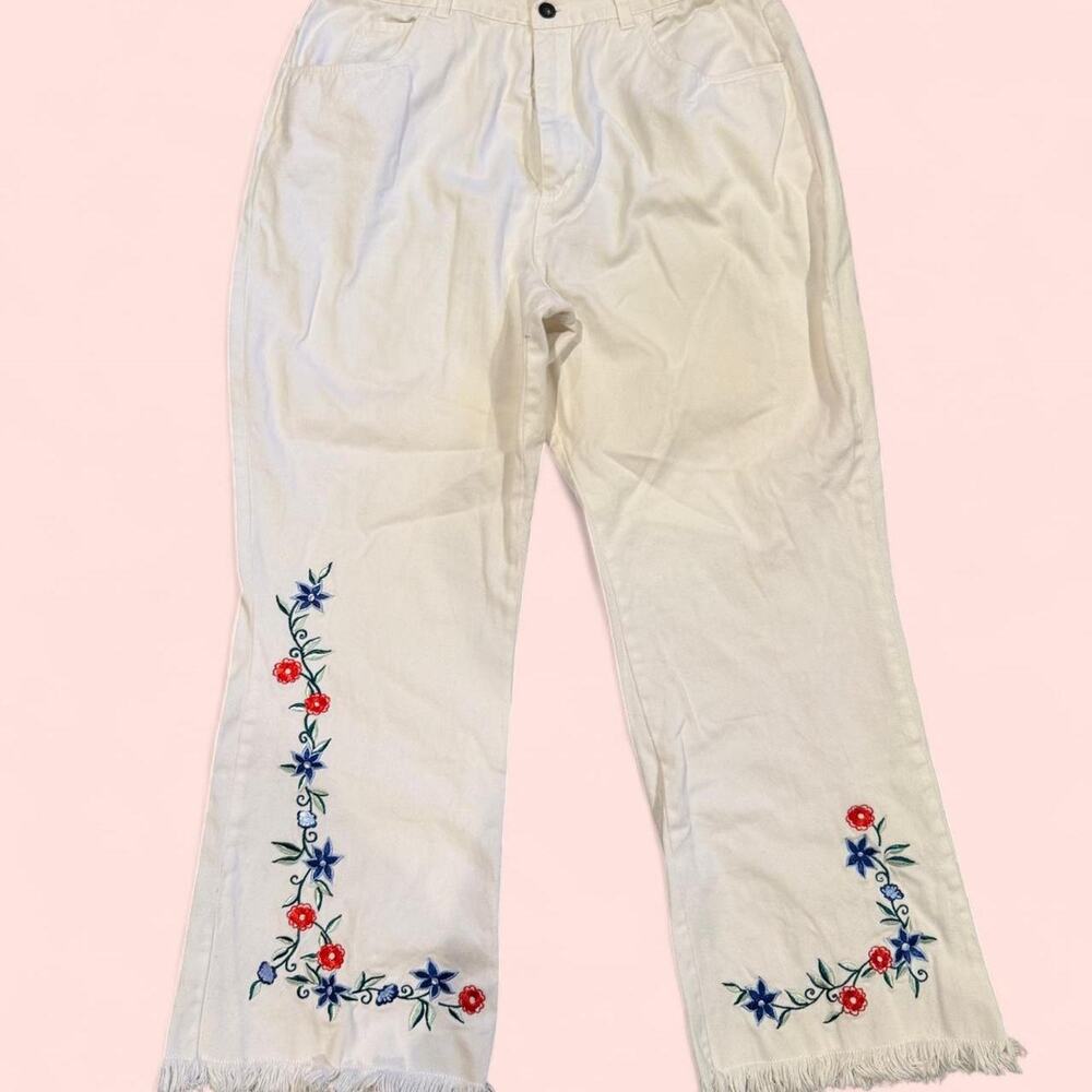 Vintage Embroidered Flare Jeans